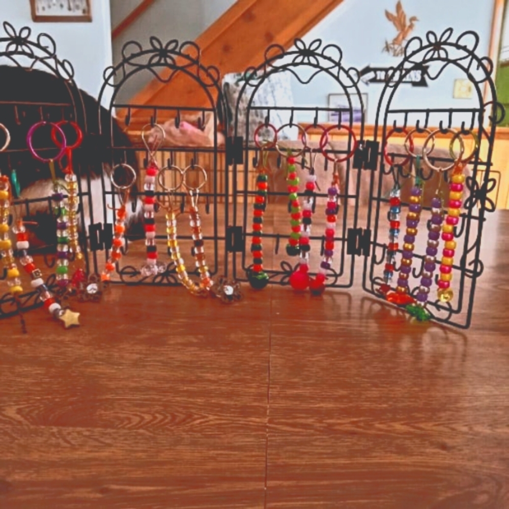 Cute adorable assorted beaded keychains